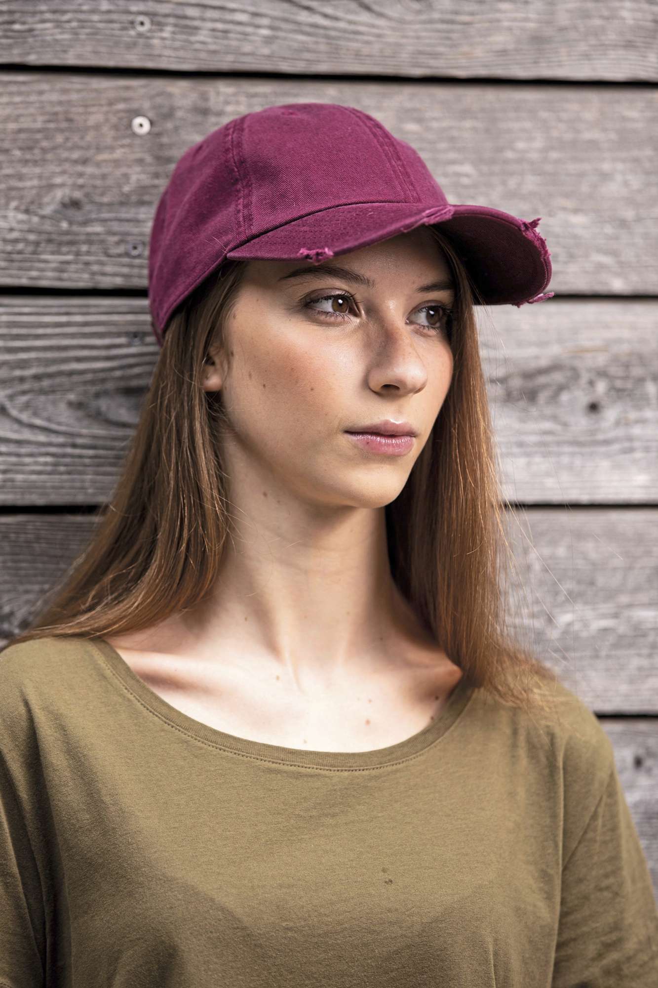 Dad Hat Destroyed aus Chino-Baumwolle