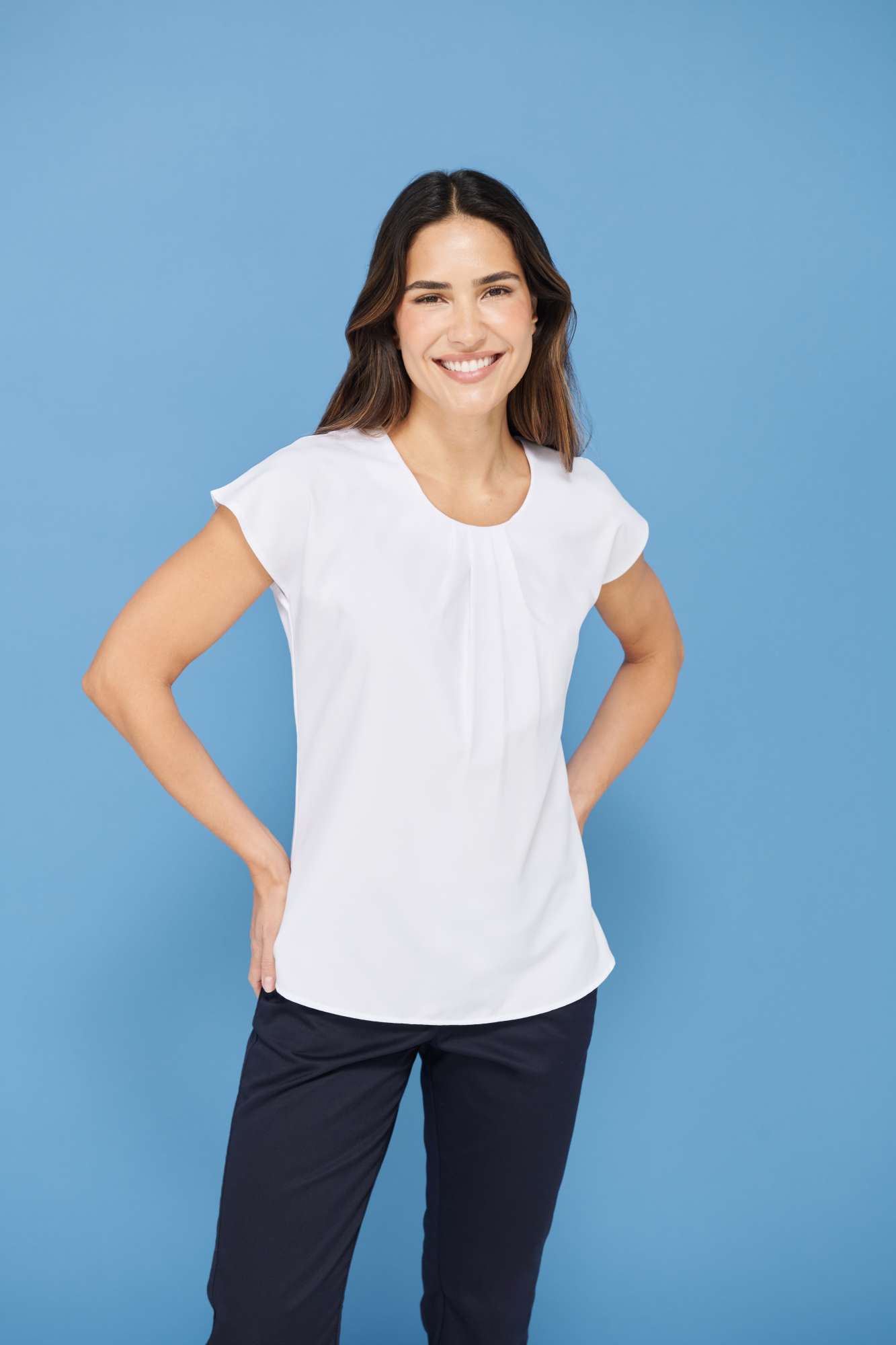 Polo-Shirt mit Faltendetail für Damen