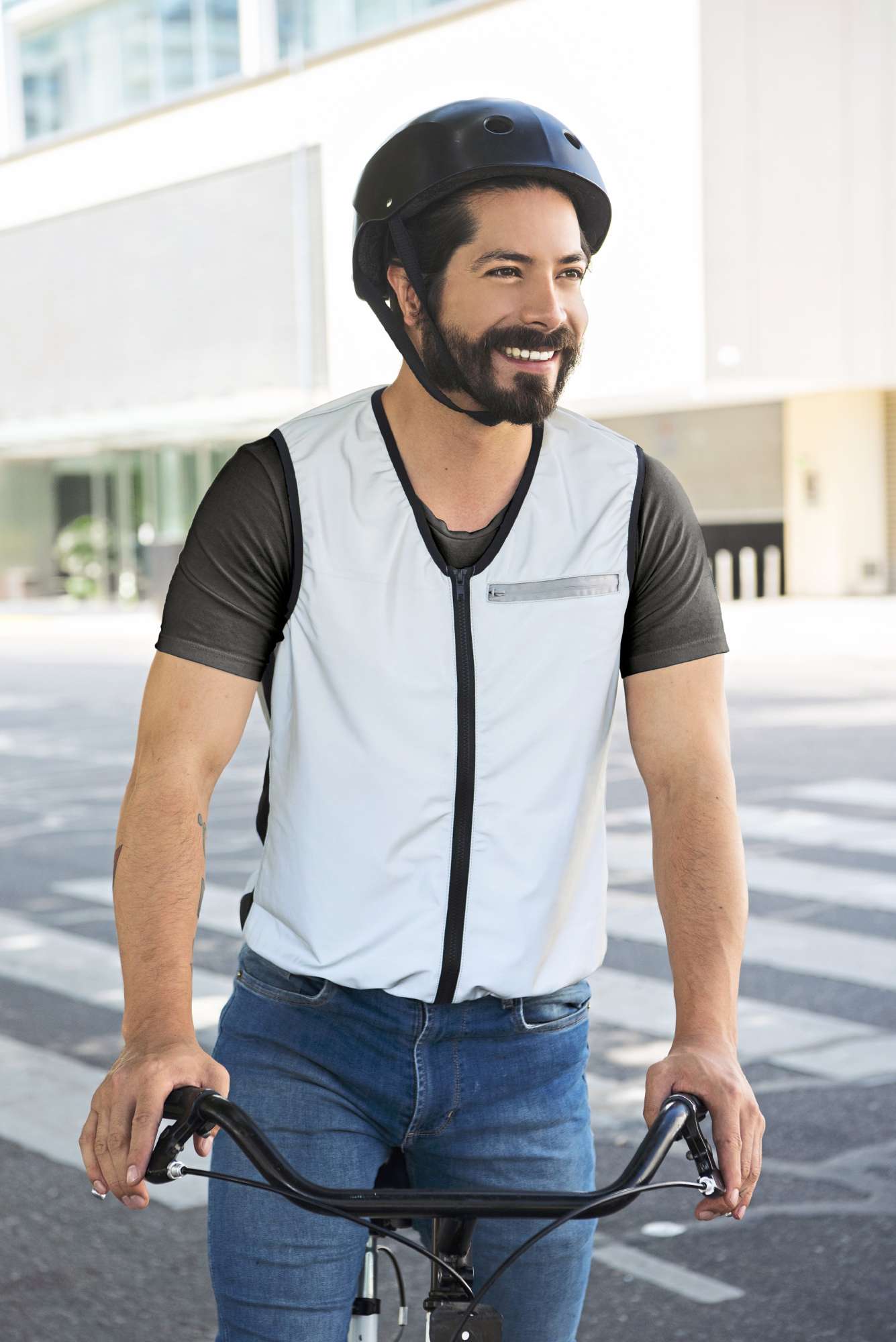 Elastic Reflexweste Amsterdam mit Brusttasche