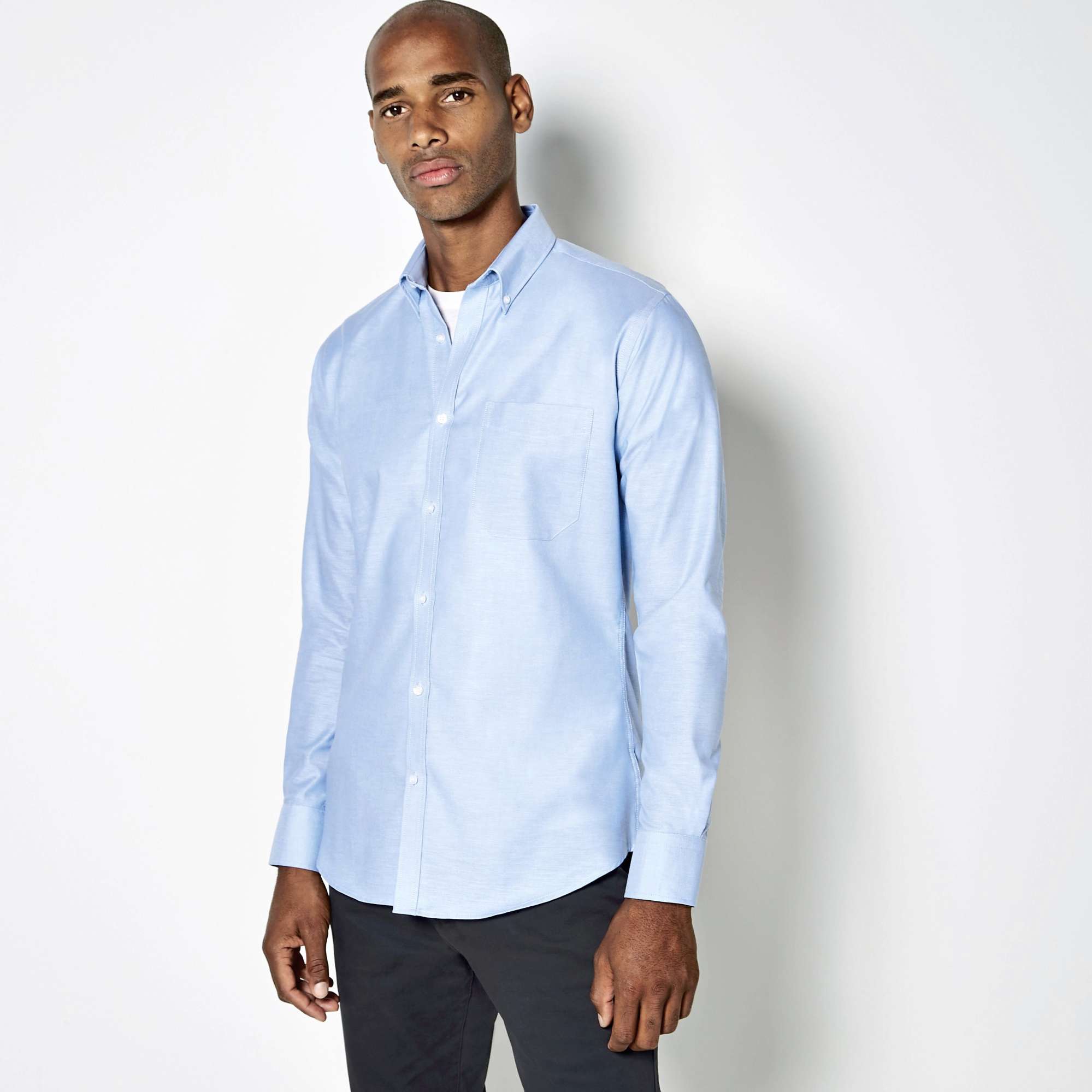 Slim Fit Oxford Hemd Langarm für Herren