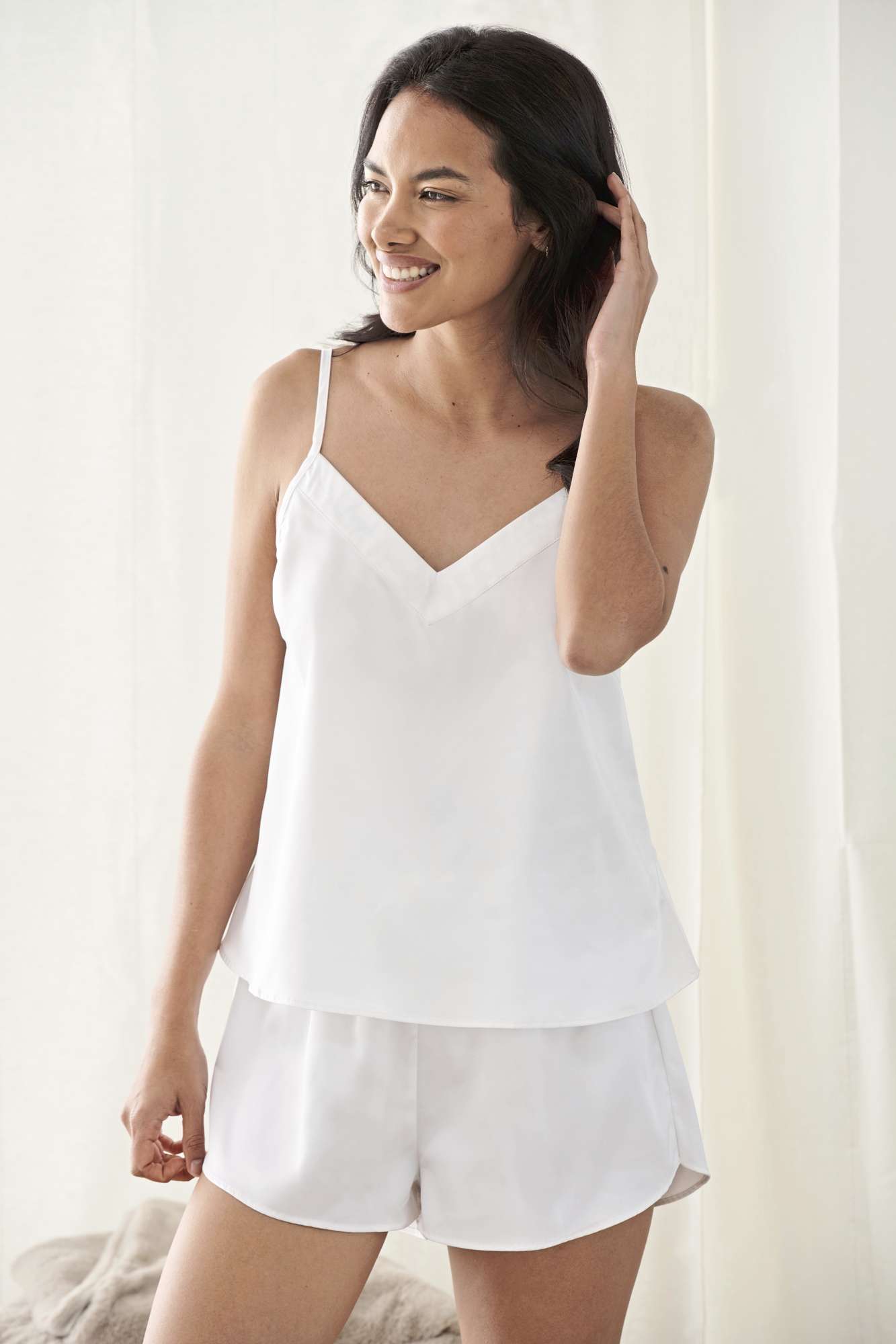 Satin Cami Pyjama-Set mit Shorts
