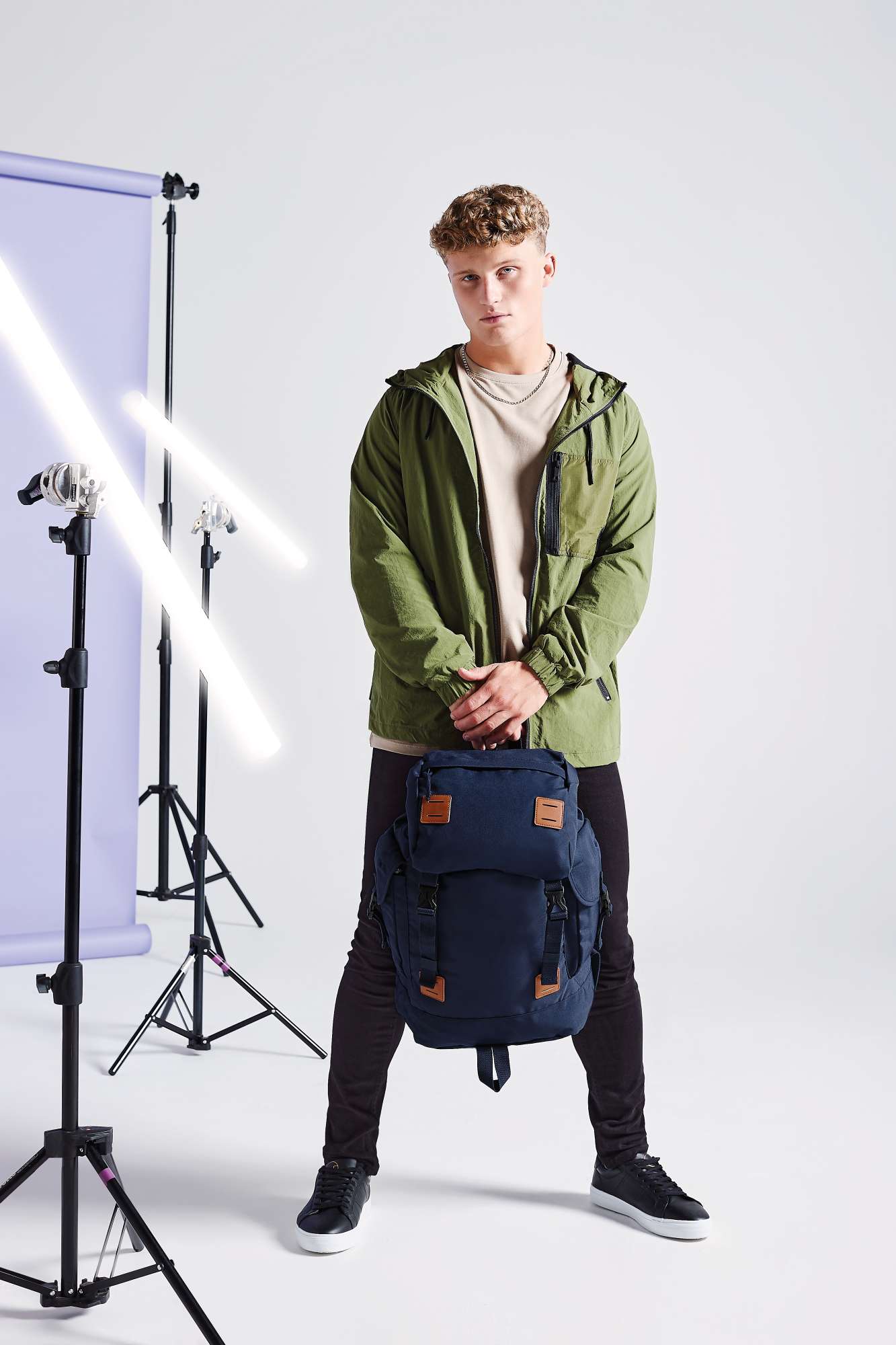 BagBase Urban Explorer Rucksack mit 27 Litern, Navy Dusk/Tan 32 x 49 x 17 cm, BG620