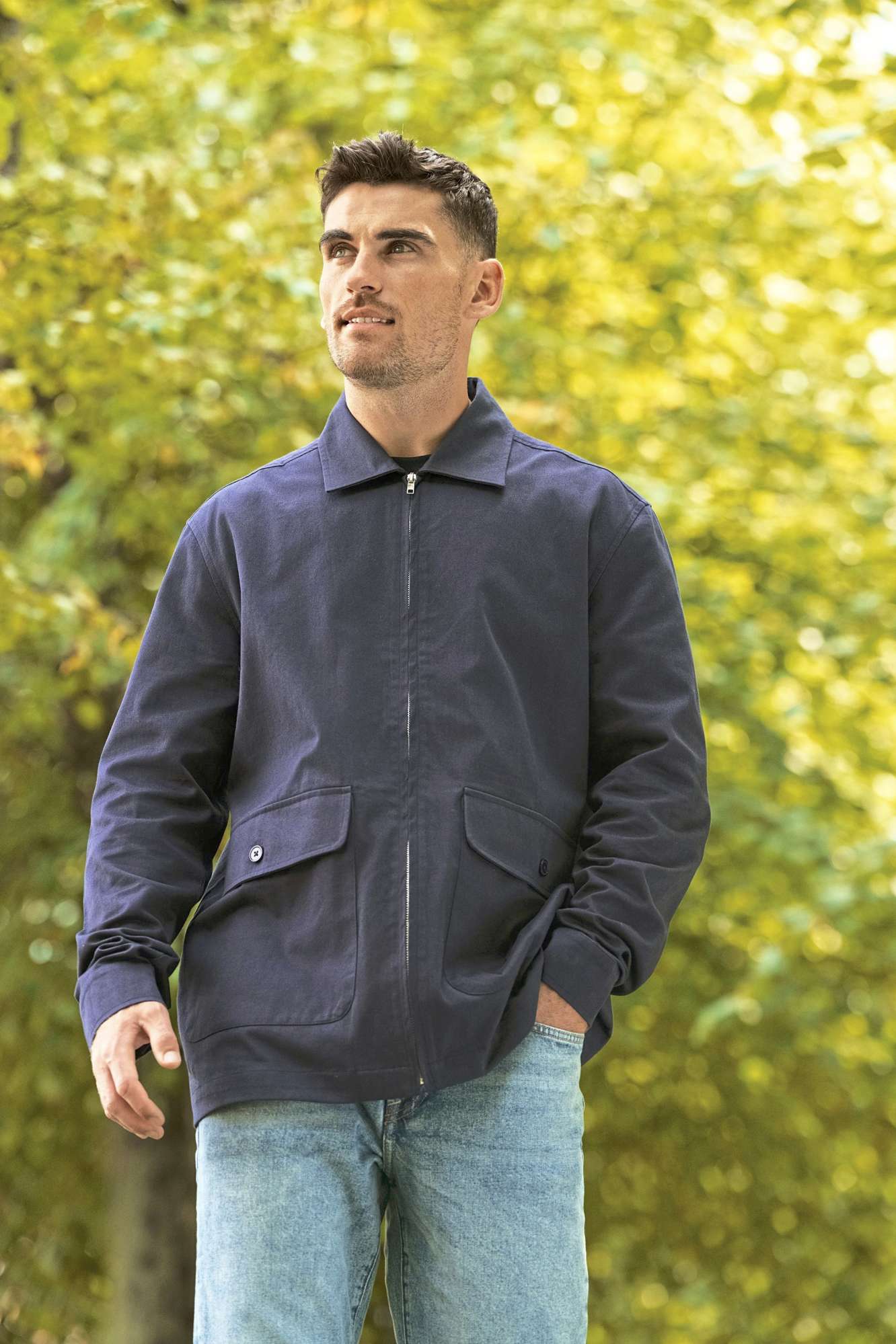 Neutral Nachhaltige Twill-Jacke aus Bio-Baumwolle, Navy XL, NE67701